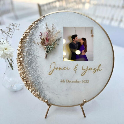 Personalized Resin frame with Easel stand in 10 Inches